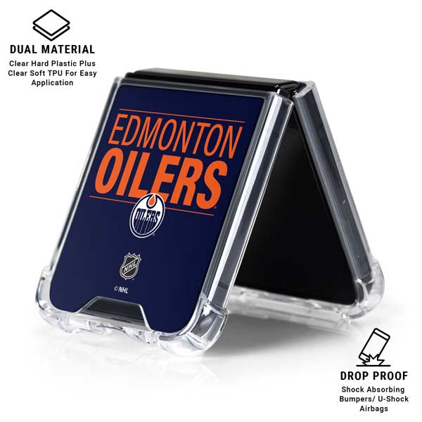 NHL Edmonton Oilers Lineup Galaxy Z Flip7 Clear Case