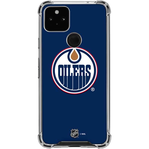 NHL Edmonton Oilers Solid Background Pixel Cases