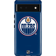 NHL Edmonton Oilers Solid Background Pixel Cases