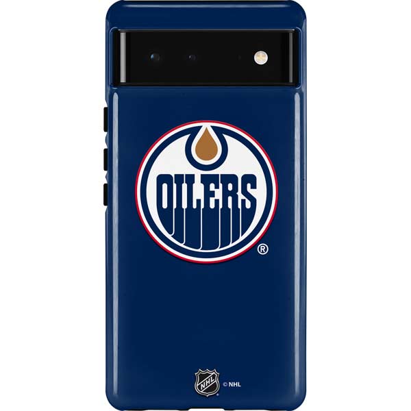 NHL Edmonton Oilers Solid Background Pixel Cases