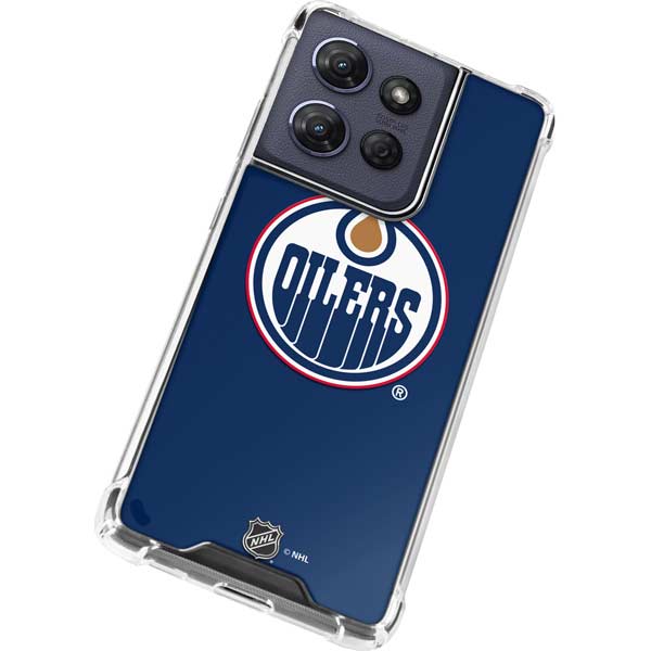 NHL Edmonton Oilers Solid Background Moto G Play 5G (2025) Clear Case