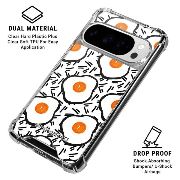 Bouffants and Broken Hearts Eggs Google Pixel 10 Pro XL Clear Case