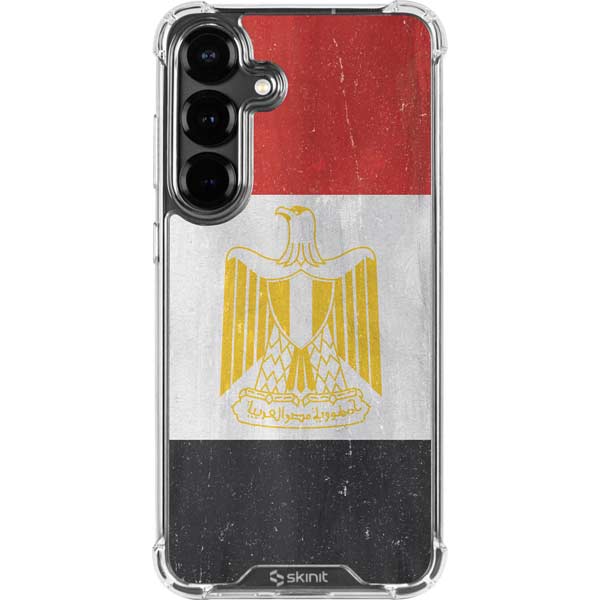 Egypt Flag Distressed Galaxy S26 Plus Clear Case