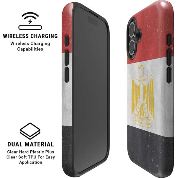 Egypt Flag Distressed iPhone 16 Magsafe Impact Case