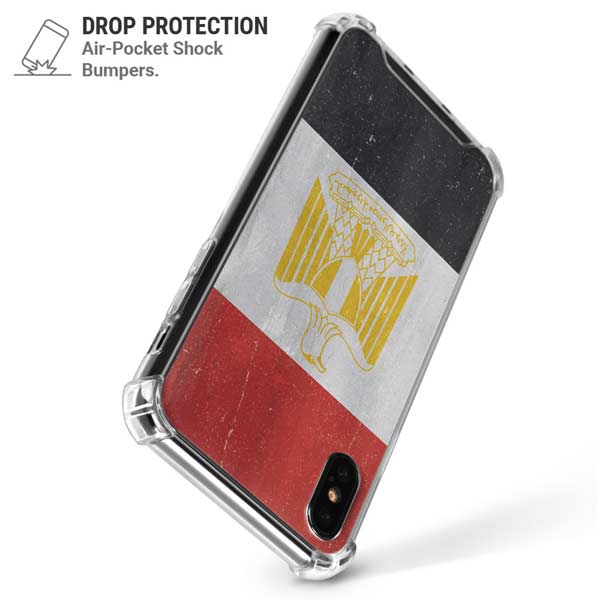 Egypt Flag Distressed iPhone X/XS Clear Case