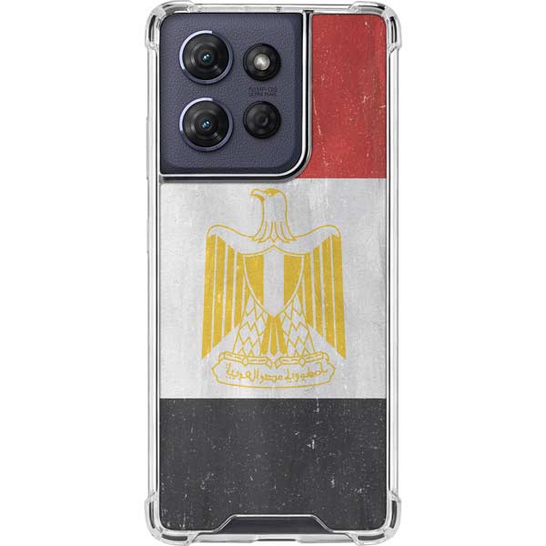 Egypt Flag Distressed Moto G 5G (2025) Clear Case