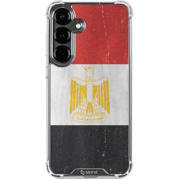 Egyptian Flag Distressed Galaxy S26 Clear Case