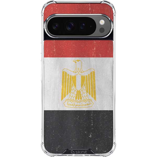 Egyptian Flag Distressed Google Pixel 10 Pro Clear Case