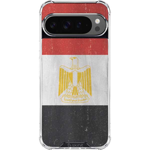 Egyptian Flag Distressed Google Pixel 10 Pro XL Clear Case