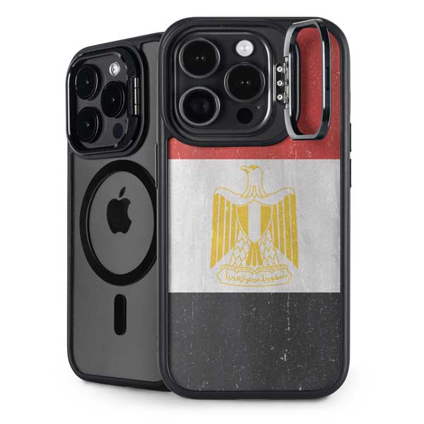 Egyptian Flag Distressed iPhone 14 Pro Max Kickstand Case
