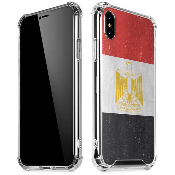 Egyptian Flag Distressed iPhone X/XS Clear Case