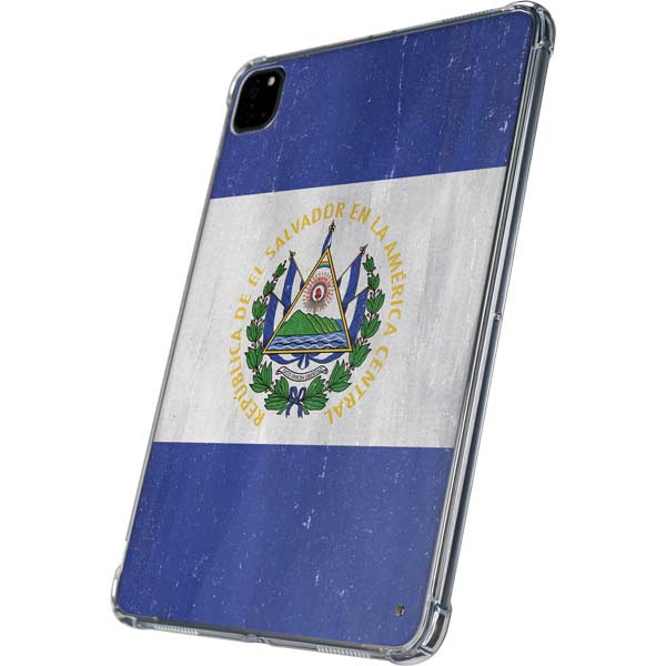 El Salvador Flag Distressed iPad Pro 11in (2024) Clear Case