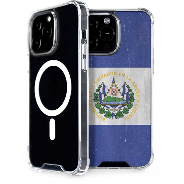 El Salvador Flag Distressed iPhone Cases
