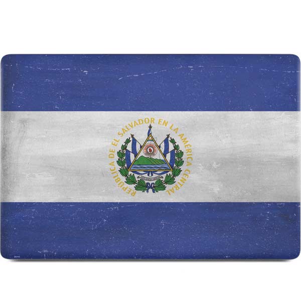 El Salvador Flag Distressed MacBook Skins