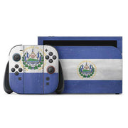 El Salvador Flag Distressed Nintendo Switch 2 (2025) with Joy-Con Skin