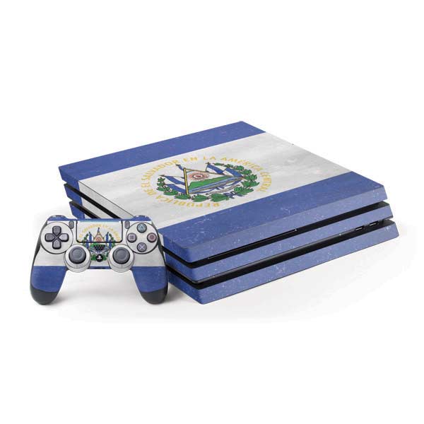 El Salvador Flag Distressed PlayStation PS4 Skins