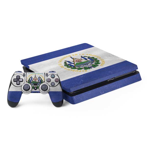 El Salvador Flag Distressed PlayStation PS4 Skins
