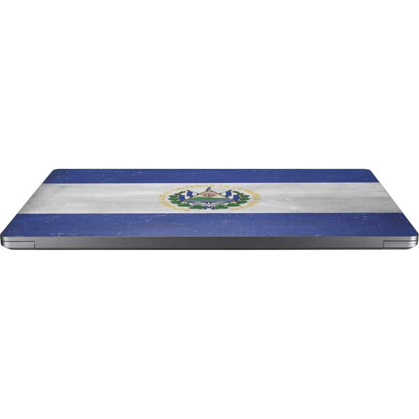 El Salvador Flag Distressed Laptop Skins