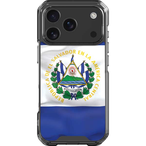 El Salvador Flag iPhone 17 Pro Clear Case