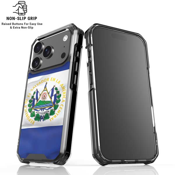 El Salvador Flag iPhone 17 Pro Clear Case