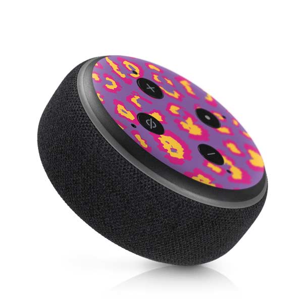 Electric Orchid Leopard Animal Print Color Pop Amazon Echo Dot Skin