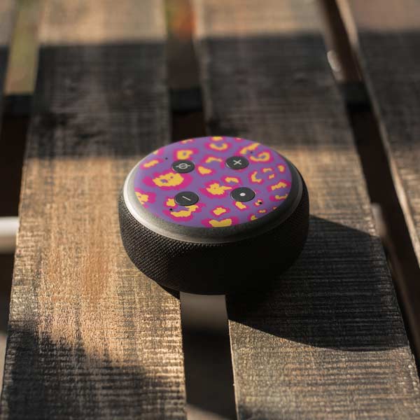 Electric Orchid Leopard Animal Print Color Pop Amazon Echo Dot Skin