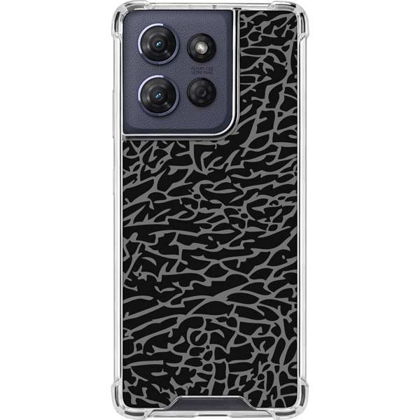 Elephant Print Black Moto G 5G (2025) Clear Case