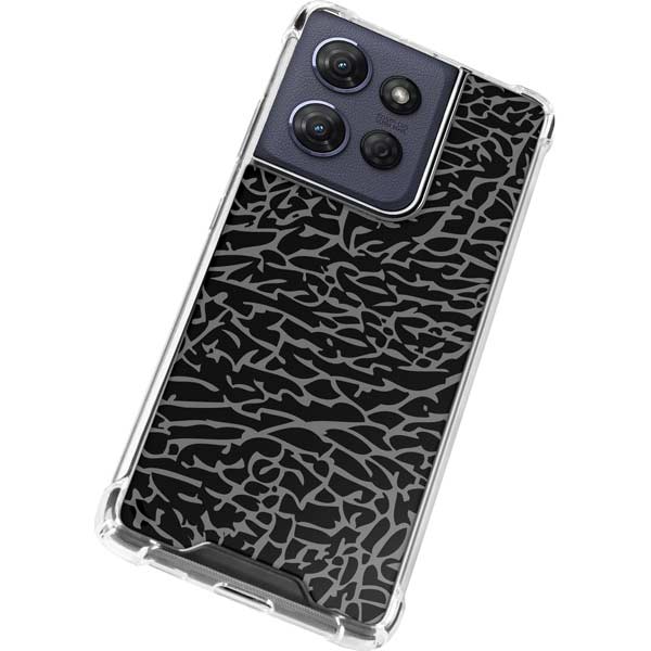 Elephant Print Black Moto G 5G (2025) Clear Case