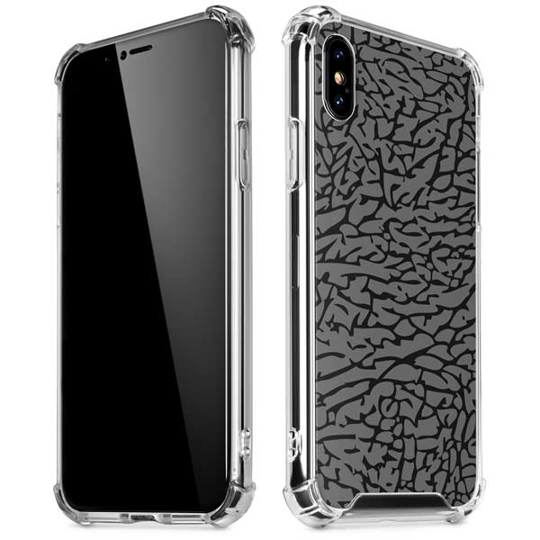 Elephant Print Grey iPhone X/XS Clear Case