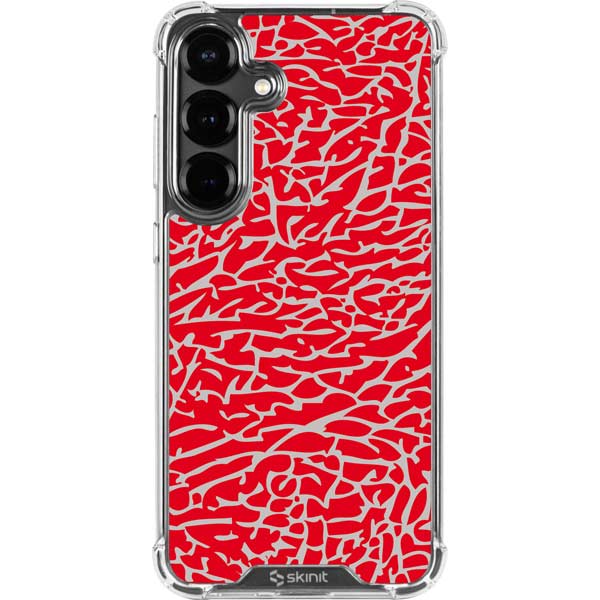 Elephant Print Red Galaxy S26 Plus Clear Case