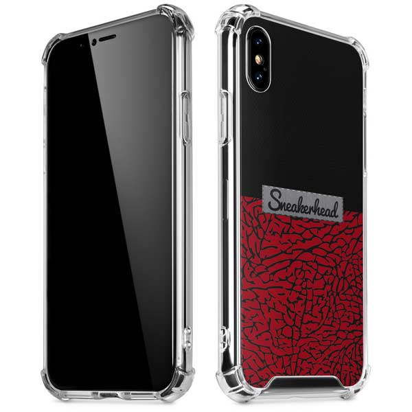 Elephant Print Red Sneakerhead iPhone X/XS Clear Case