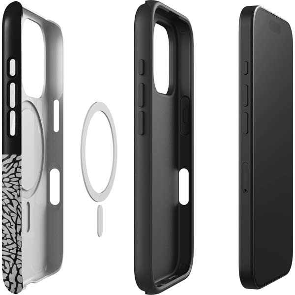 Elephant Print Sneakerhead Black iPhone 16 Pro Magsafe Impact Case