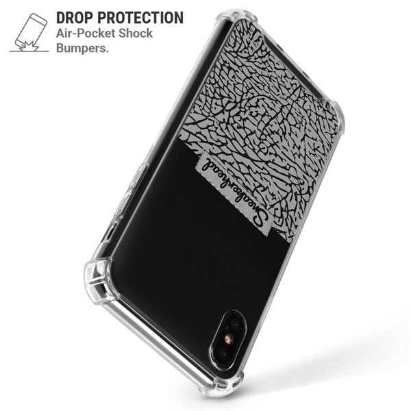 Elephant Print Sneakerhead Black iPhone X/XS Clear Case