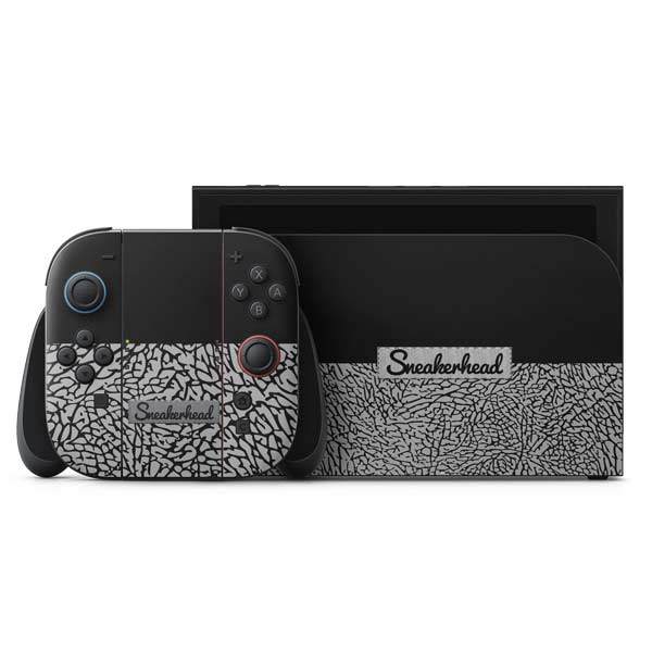 Elephant Print Sneakerhead Black Nintendo Switch 2 (2025) with Joy-Con Skin