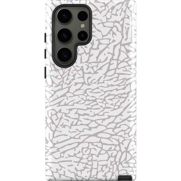 Elephant Print White Galaxy S23 Ultra Pro Case