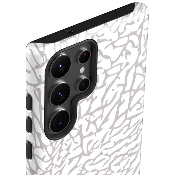 Elephant Print White Galaxy S23 Ultra Pro Case