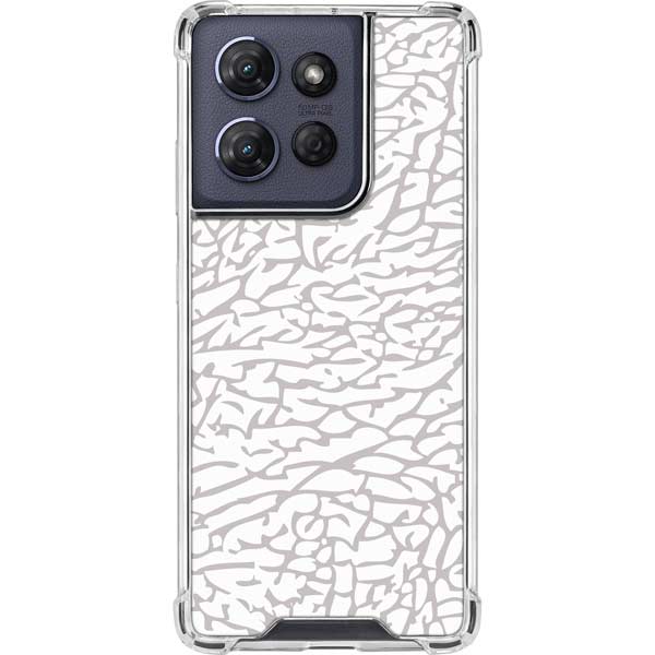 Elephant Print White Moto G 5G (2025) Clear Case