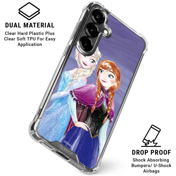 Disney Frozen Elsa and Anna Sisters Art Galaxy S26 Plus Clear Case