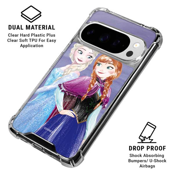 Disney Frozen Elsa and Anna Sisters Art Google Pixel 10 Pro Clear Case