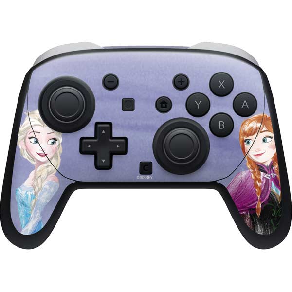 Disney Frozen Elsa and Anna Sisters Art Nintendo Switch 2 (2025) Pro Controller Skin