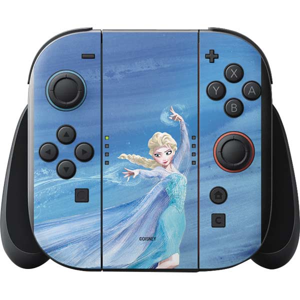 Disney Frozen Elsa Icy Powers Art Nintendo Switch 2 (2025) with Joy-Con Skin