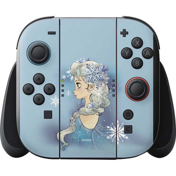 Disney Frozen Elsa Side Portrait Art Nintendo Switch 2 (2025) with Joy-Con Skin