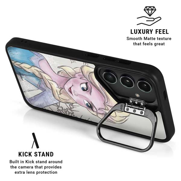 Disney Frozen Elsa Snowflakes Art Galaxy S26 Plus Kickstand Case