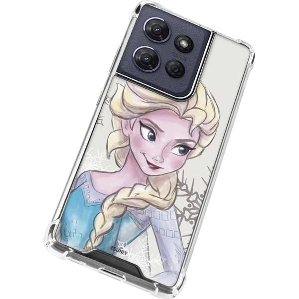 Disney Frozen Elsa Snowflakes Art Moto G Power 5G (2025) Clear Case