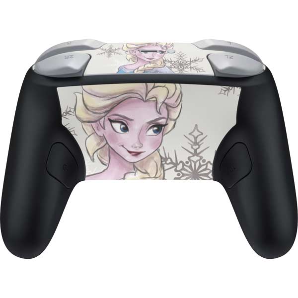 Disney Frozen Elsa Snowflakes Art Nintendo Switch 2 (2025) Pro Controller Skin