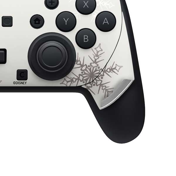 Disney Frozen Elsa Snowflakes Art Nintendo Switch 2 (2025) Pro Controller Skin