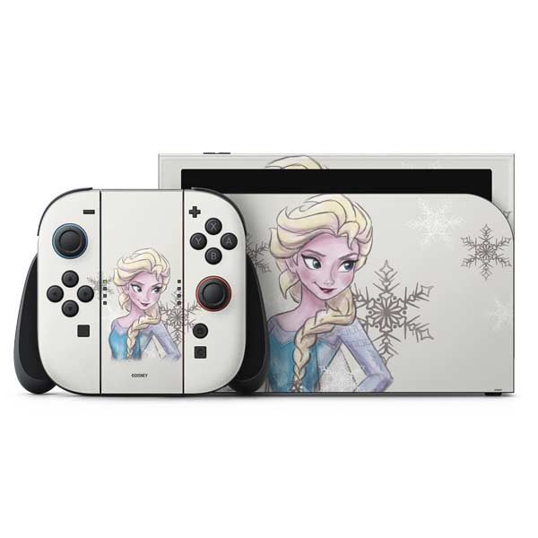 Disney Frozen Elsa Snowflakes Art Nintendo Skins