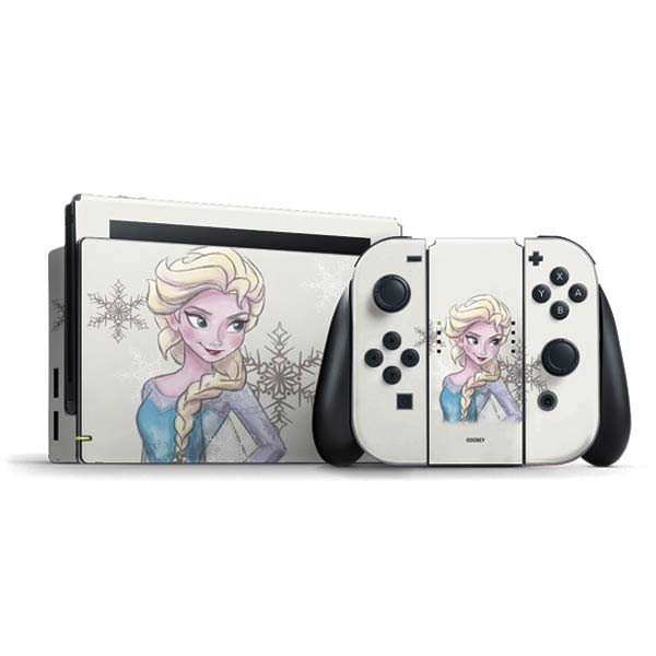 Disney Frozen Elsa Snowflakes Art Nintendo Skins