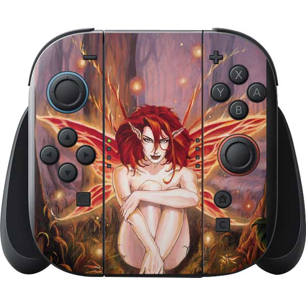 Ember Fire Fairy by Ruth Thompson Nintendo Switch 2 (2025) with Joy-Con Skin