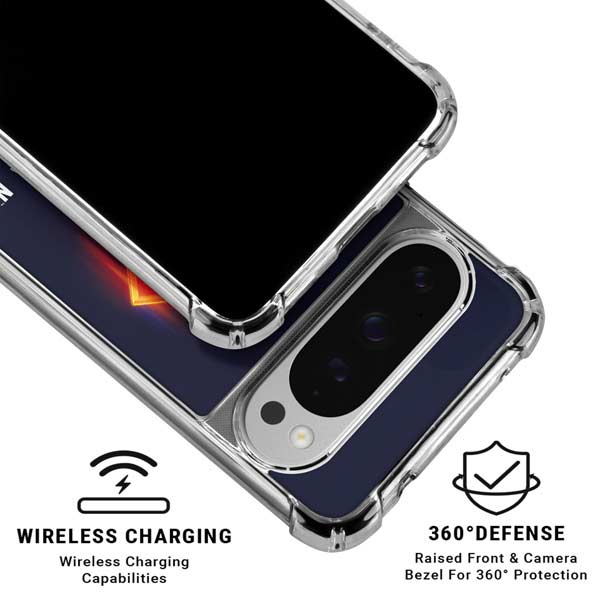 Superman 2025 Energy Shield Neon Emblem Google Pixel 10 Pro Clear Case